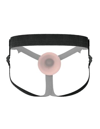 Телесный пустотелый фаллопротез 9’’ Hollow Silicone Strap-On - 24,1 см.